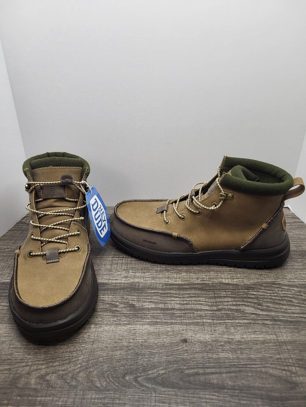 Hey Dude Bradley Classic Tumbled Nut Brown Men's Size 10 Boots New